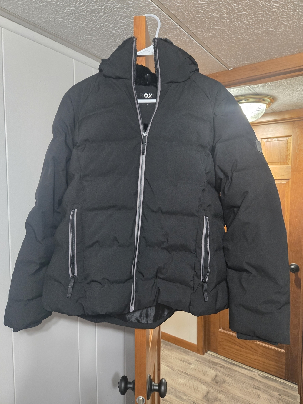 ZeroXposur Black Puffer Coat With Faux Fur